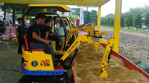 mini excavator kids park|excavator theme park.